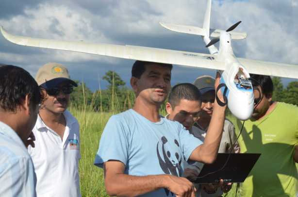 WWF has supported Nepal with training rangers to use unmanned aerial vehicles to monitor for poachers.